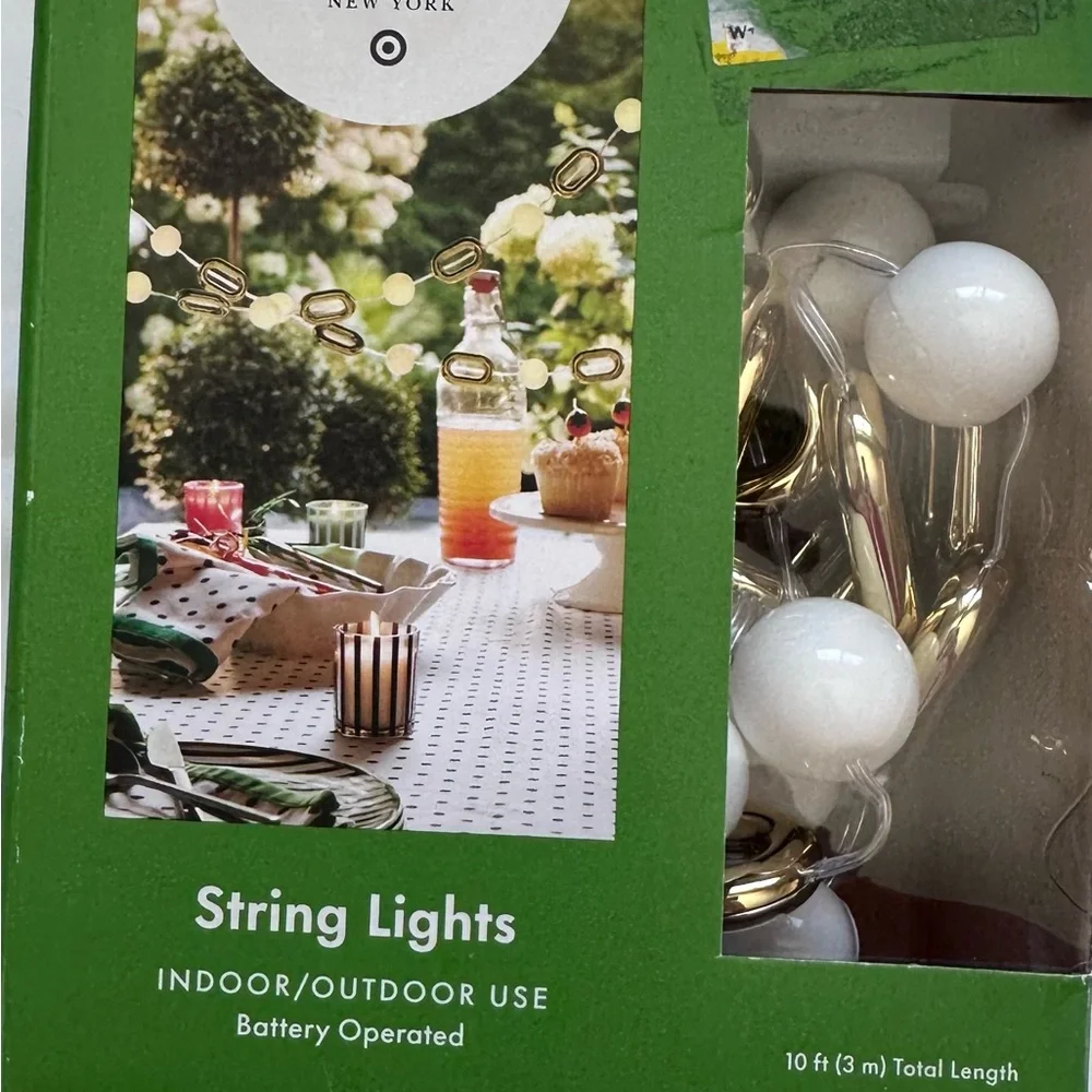 NIB Kate Spade x Target Gold and White String Lights
